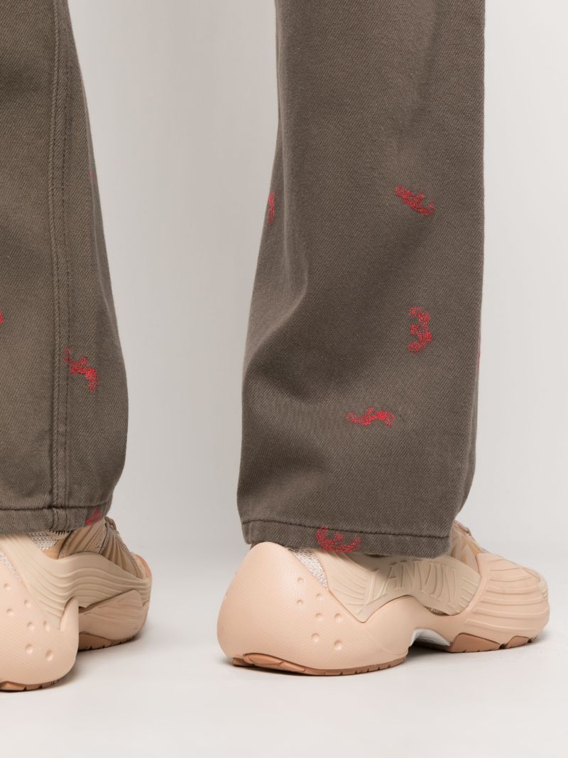 Medium Brown Crab Print Trousers