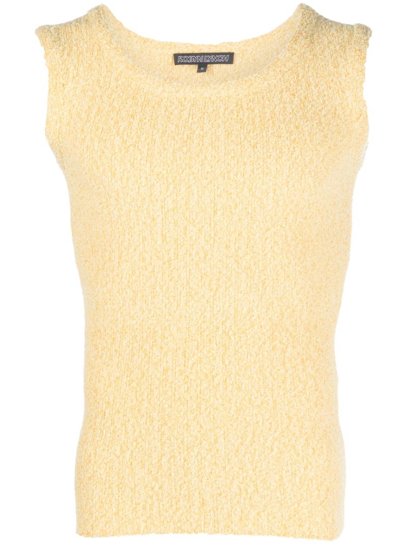 Yellow Textured Knit Top