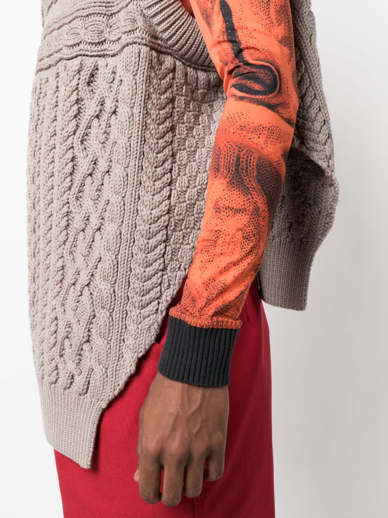 Grey Knitted Vest Sweater