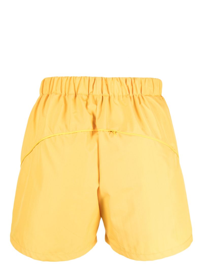 Yellow Logo-embroidered Shorts