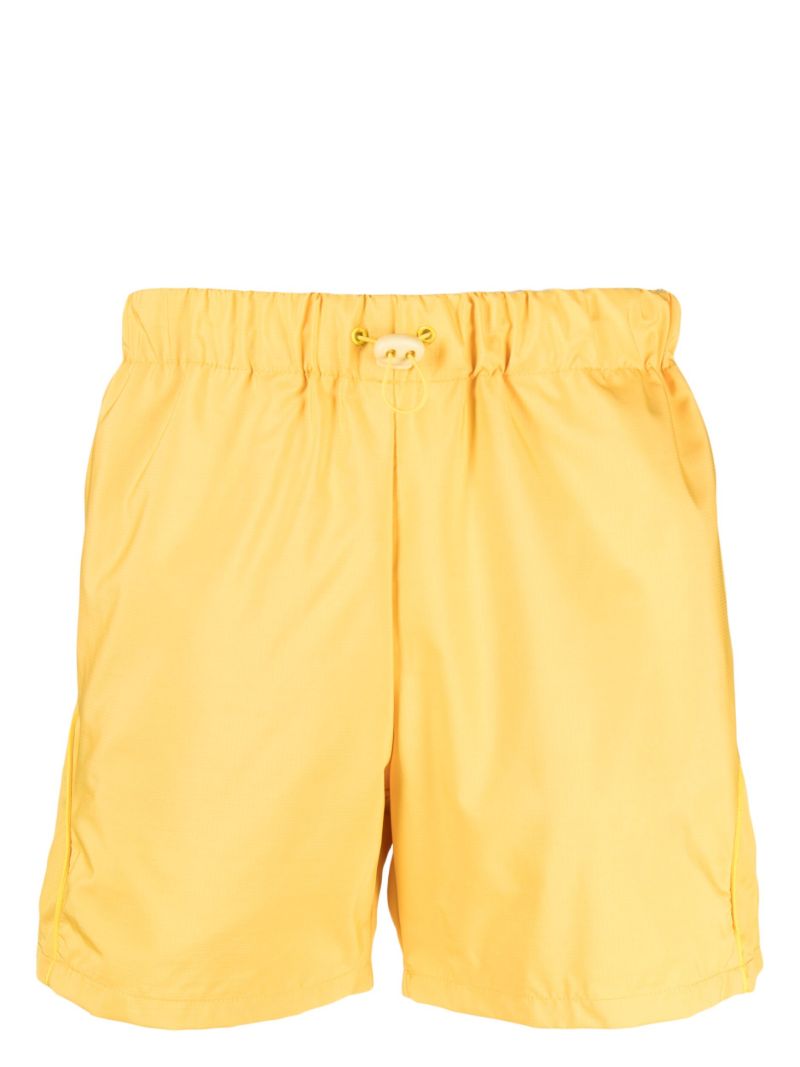 Yellow Logo-embroidered Shorts