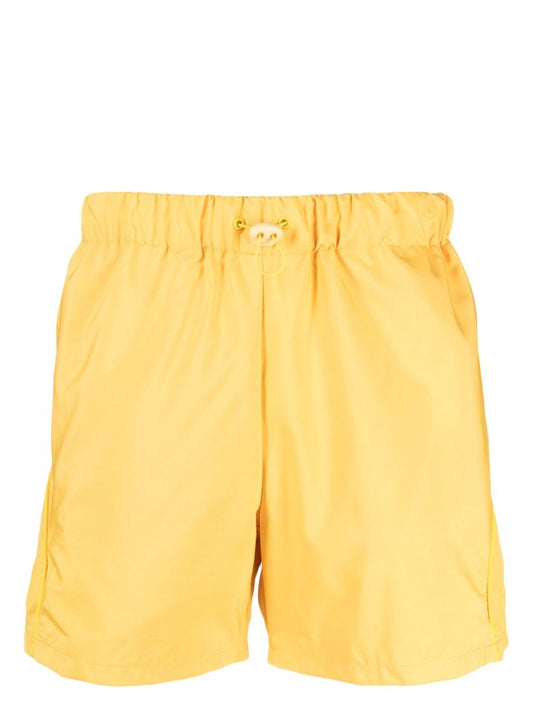 Yellow Logo-embroidered Shorts