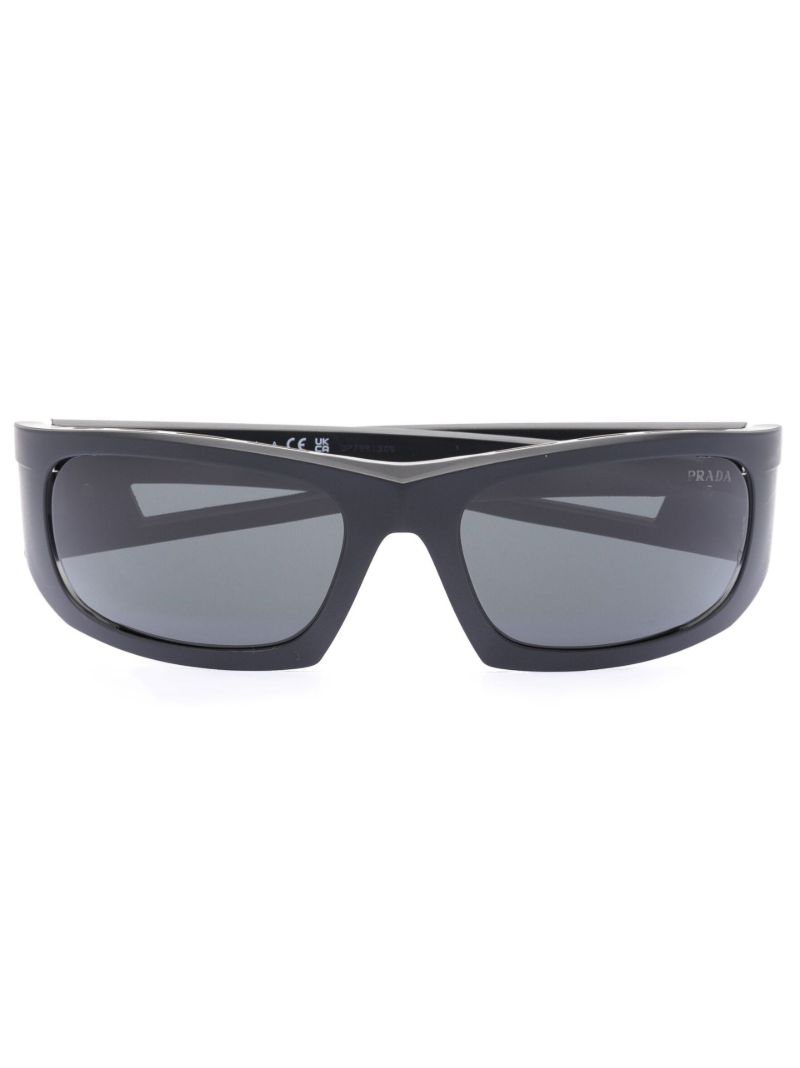Black Linea Rossa Impavid Wraparound Sunglasses