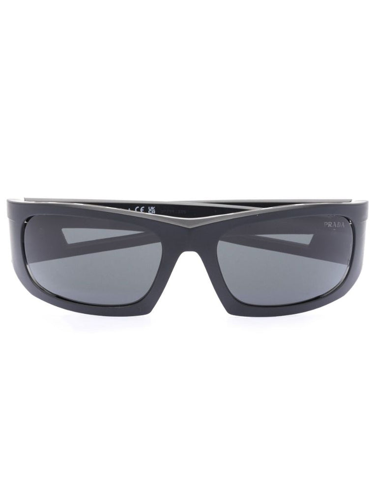 Black Linea Rossa Impavid Wraparound Sunglasses