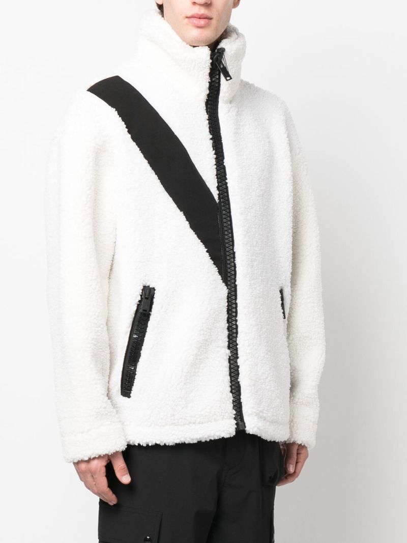 White Red Rooster Fleece Jacket