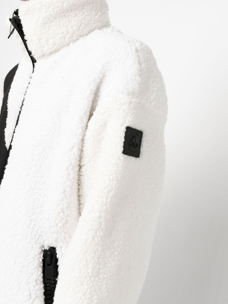 White Red Rooster Fleece Jacket