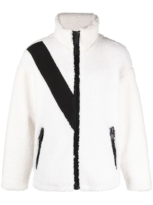 White Red Rooster Fleece Jacket