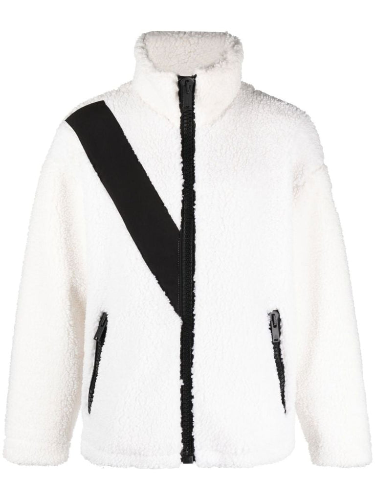 White Red Rooster Fleece Jacket