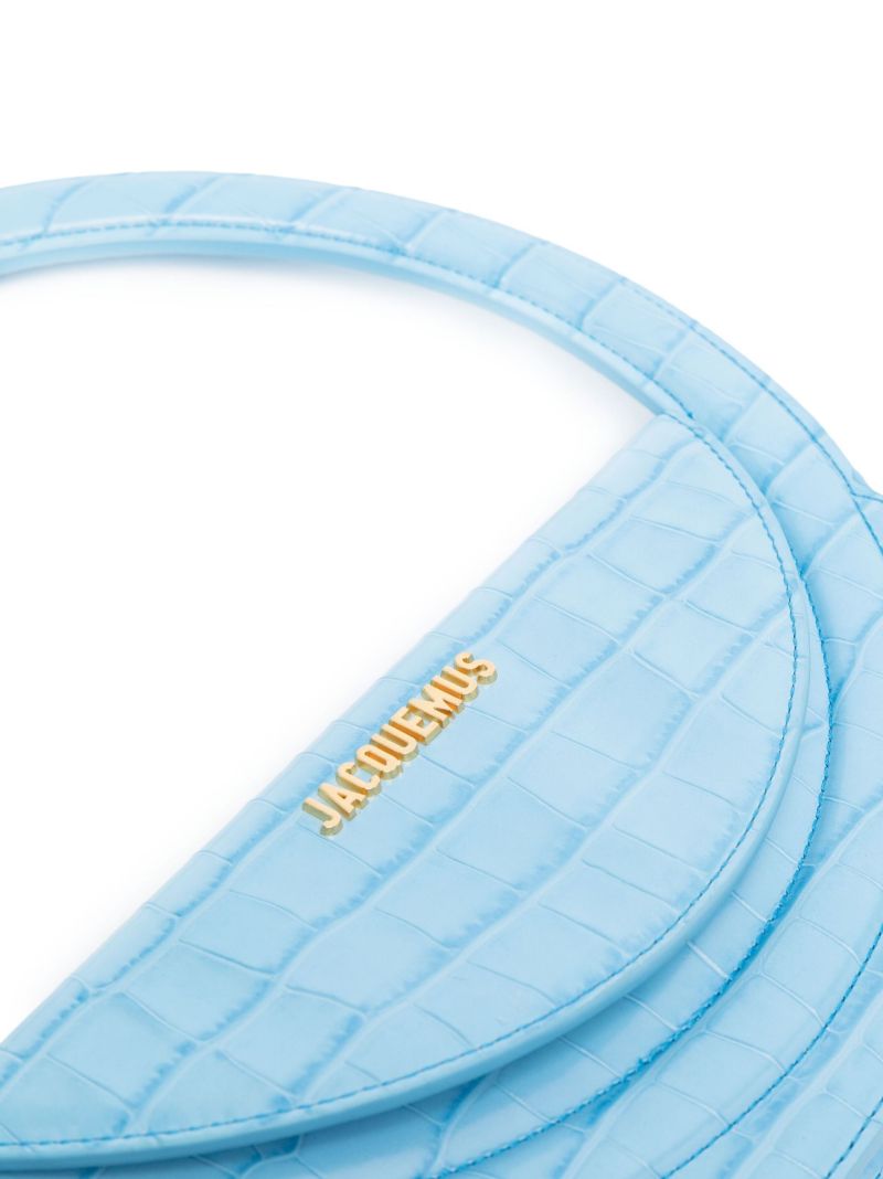 Blue Le Sac Rond Top Handle Bag