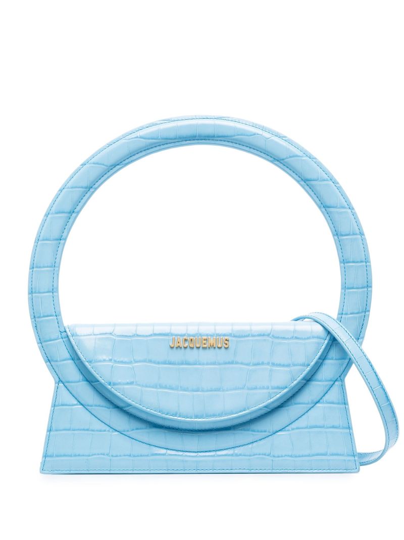 Blue Le Sac Rond Top Handle Bag
