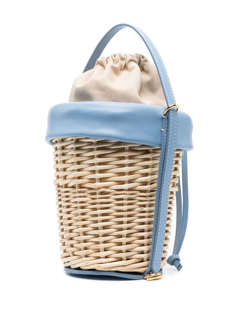 Neutral Le Panier Seau Wicker Bucket Bag