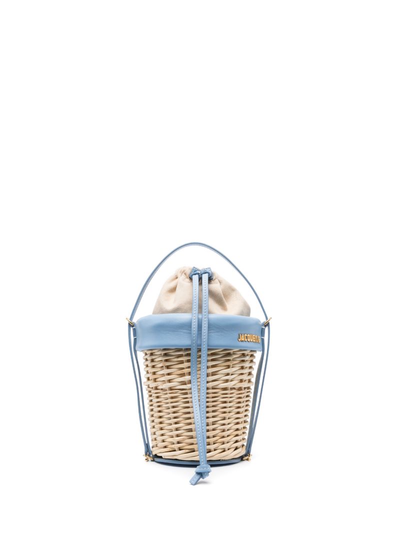 Neutral Le Panier Seau Wicker Bucket Bag