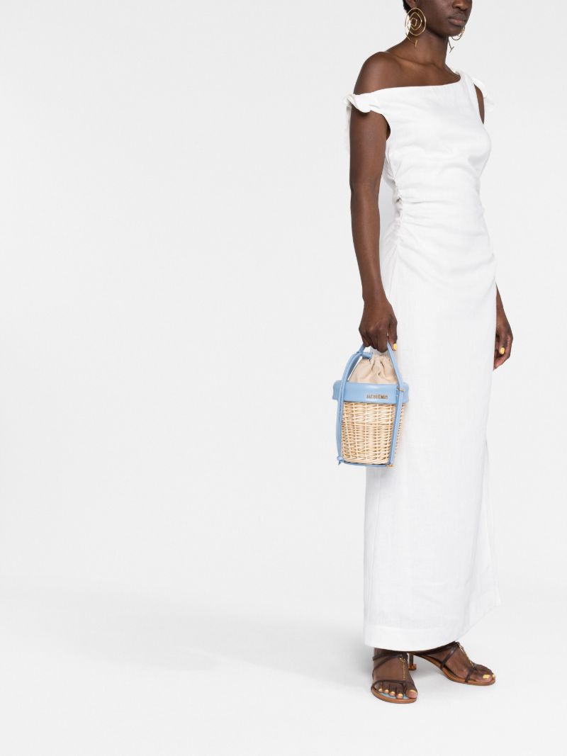 Neutral Le Panier Seau Wicker Bucket Bag