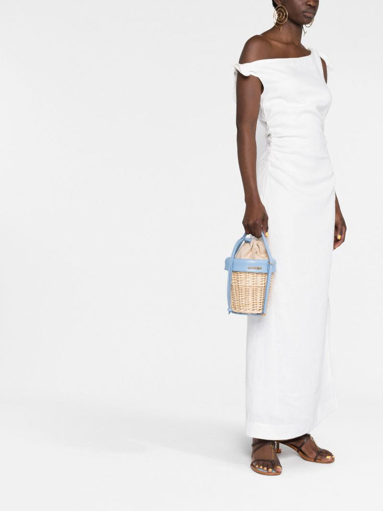 Neutral Le Panier Seau Wicker Bucket Bag
