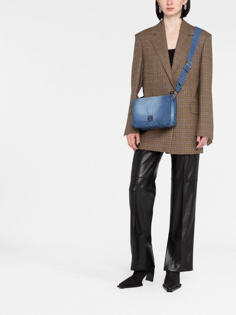 Blue Goya Denim Puffer Cross Body Bag