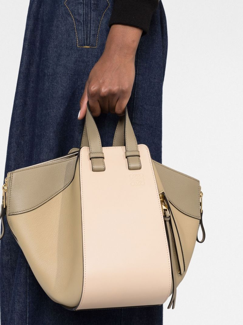 Neutral Hammock Small Leather Tote Bag