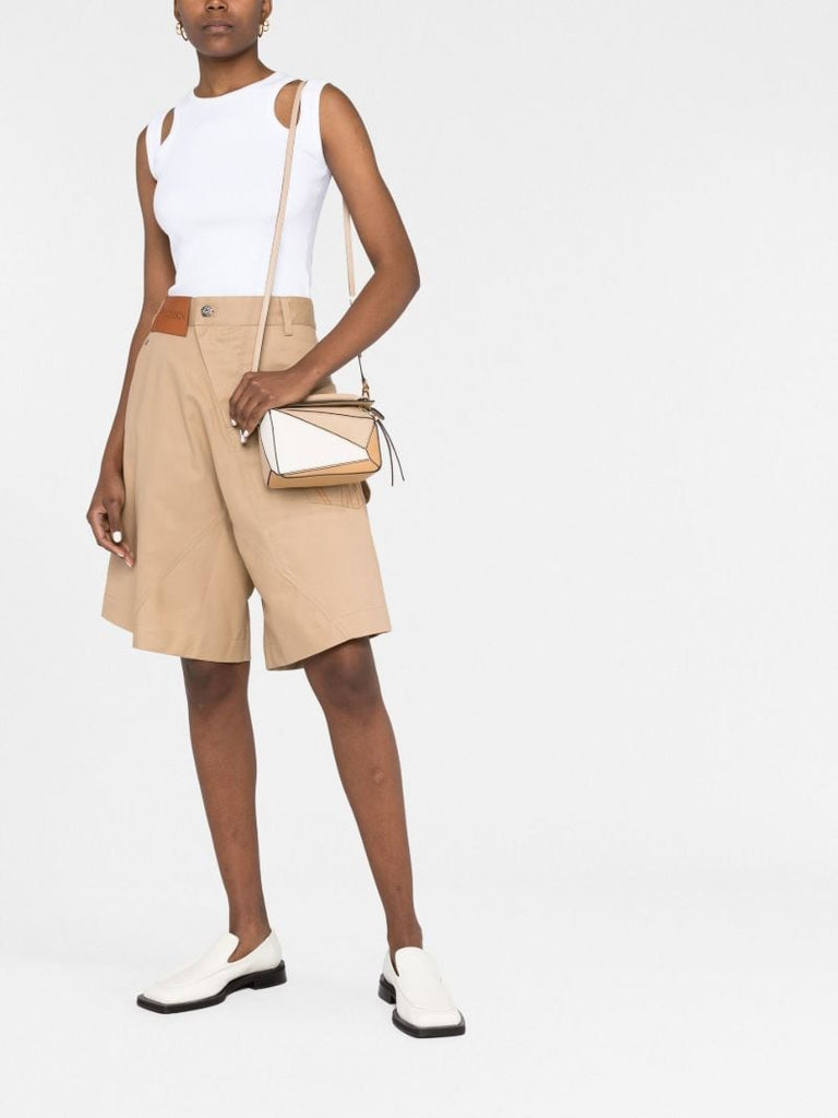 Neutral Mini Puzzle Shoulder Bag