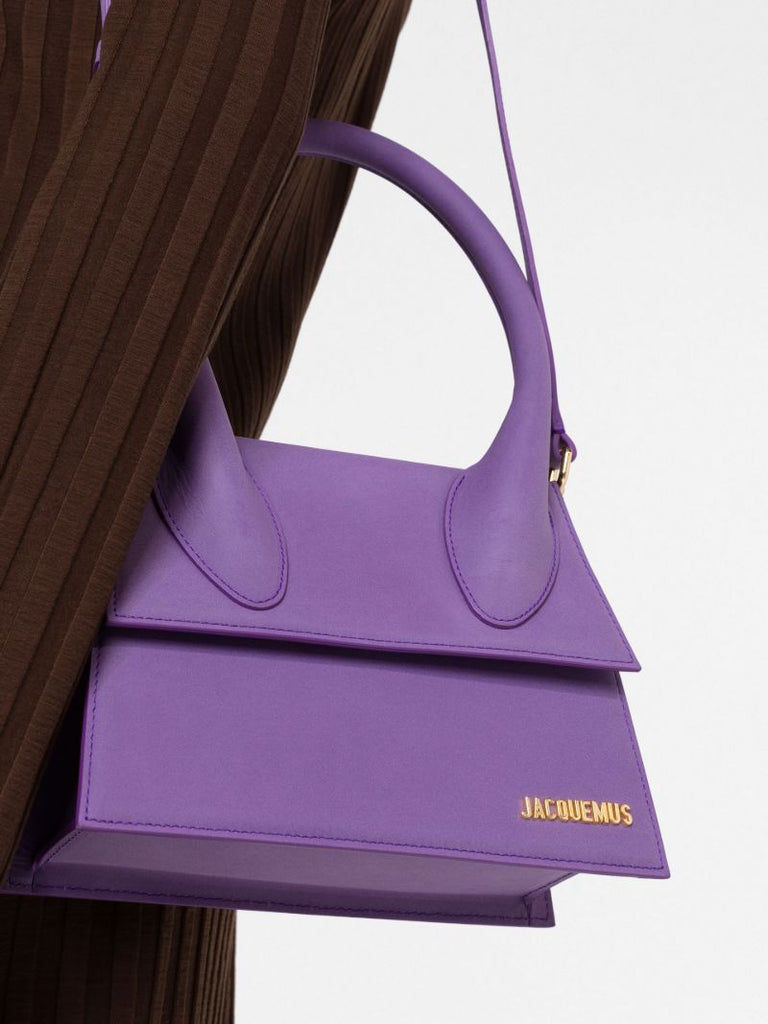 Purple Le Grand Chiquito Leather Top Handle Bag