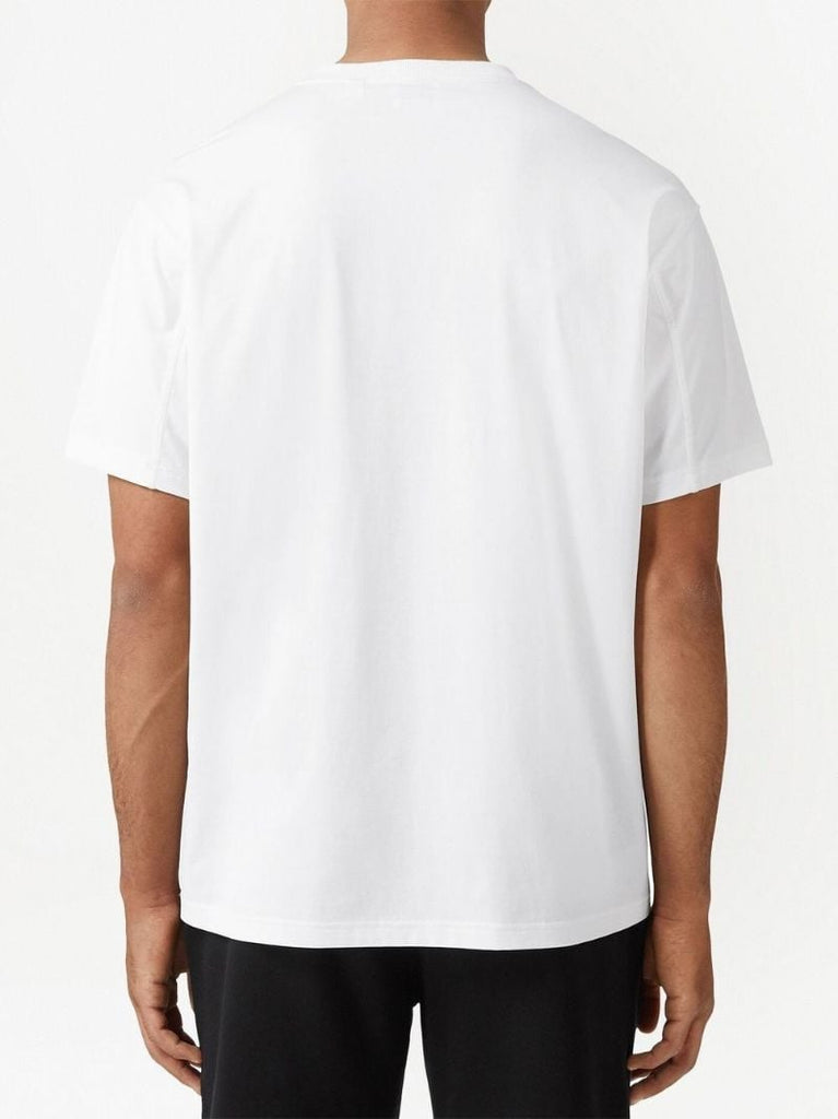 White Logo Graphic Cotton T-shirt