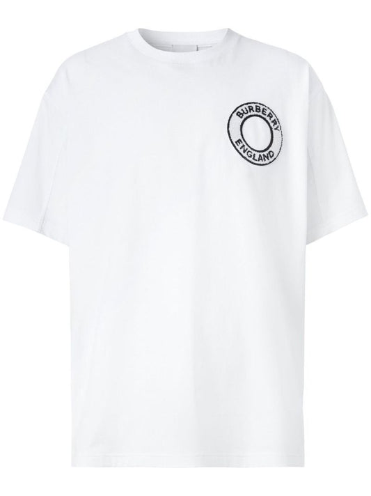 White Logo Graphic Cotton T-shirt