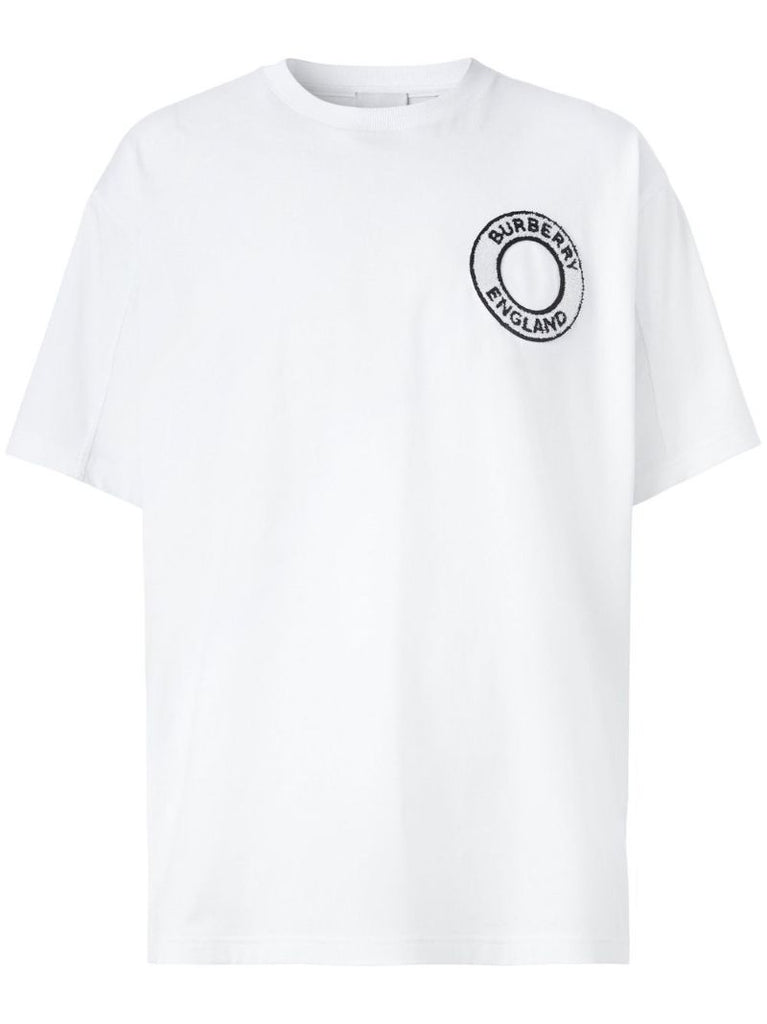 White Logo Graphic Cotton T-shirt