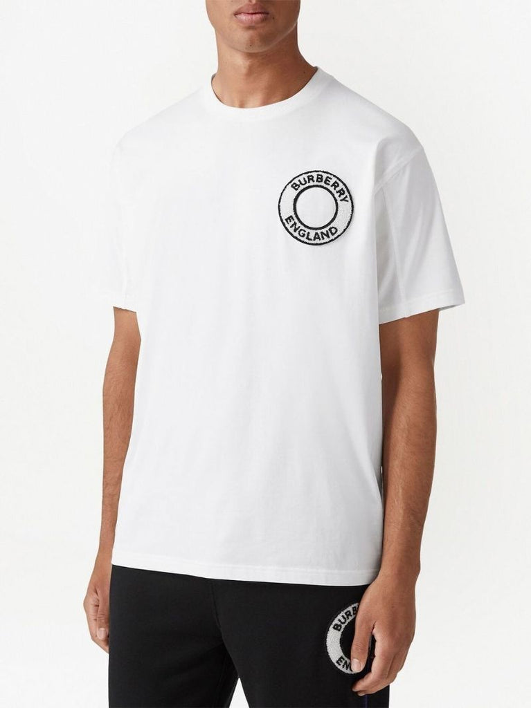 White Logo Graphic Cotton T-shirt