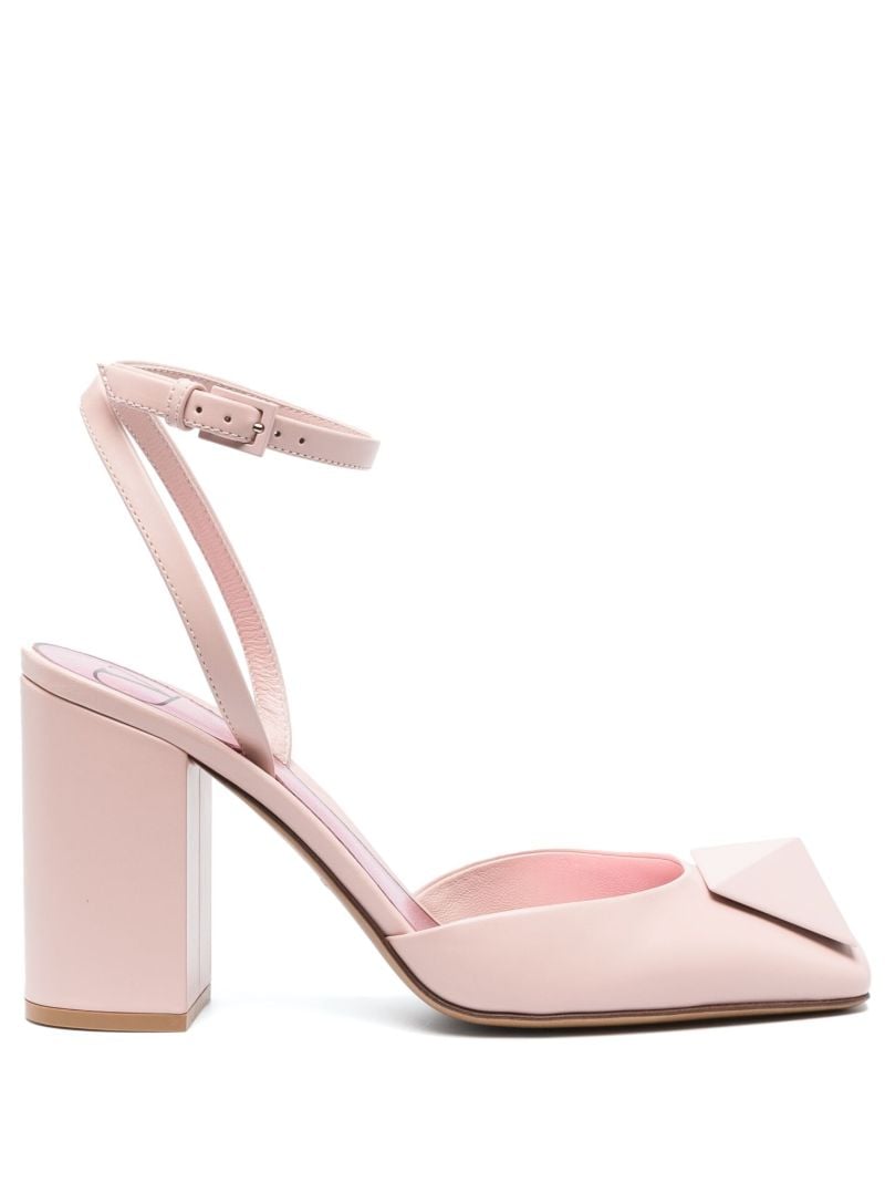 Pink Roman Stud 90 Slingback Pumps