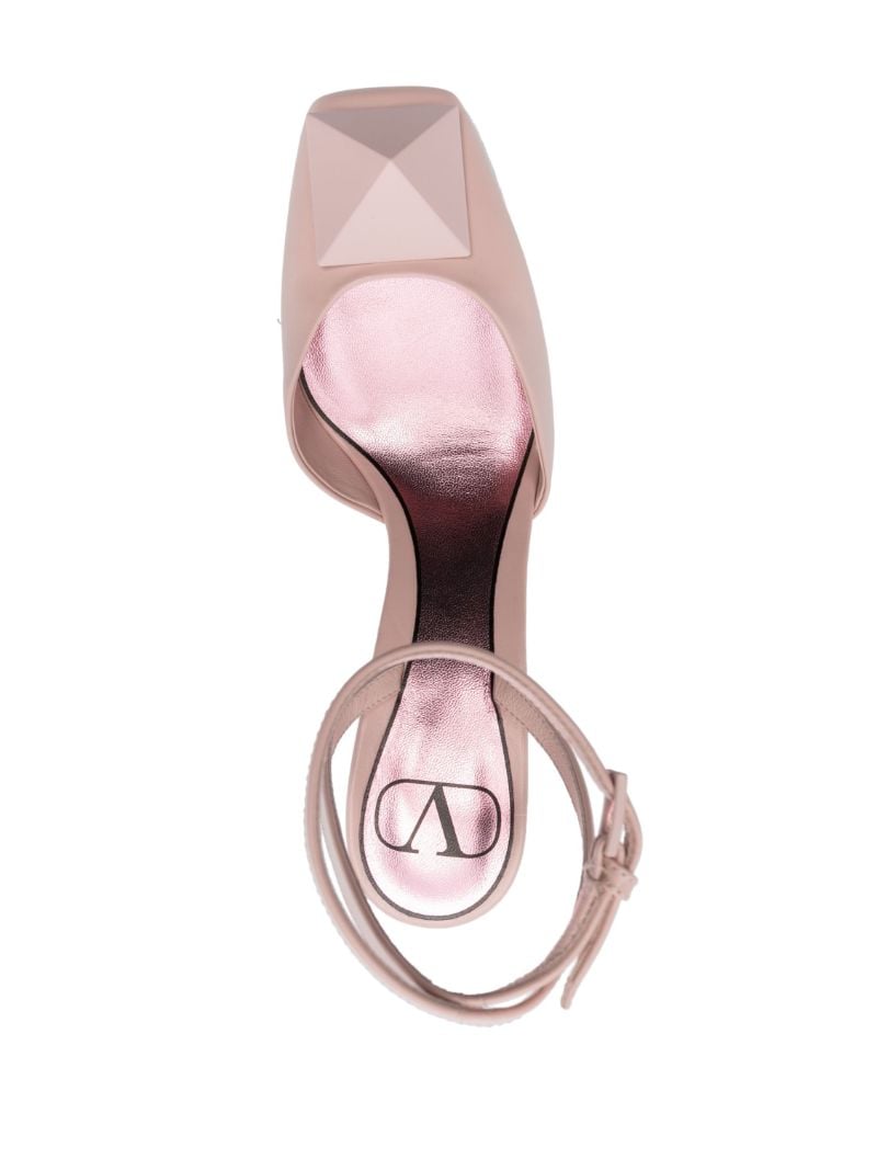 Pink Roman Stud 90 Slingback Pumps