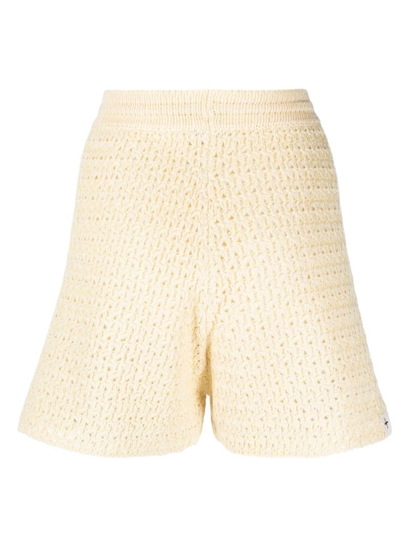 Neutral Cotton Drawstring Shorts