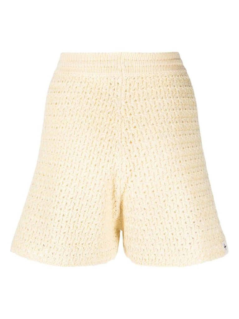 Neutral Cotton Drawstring Shorts