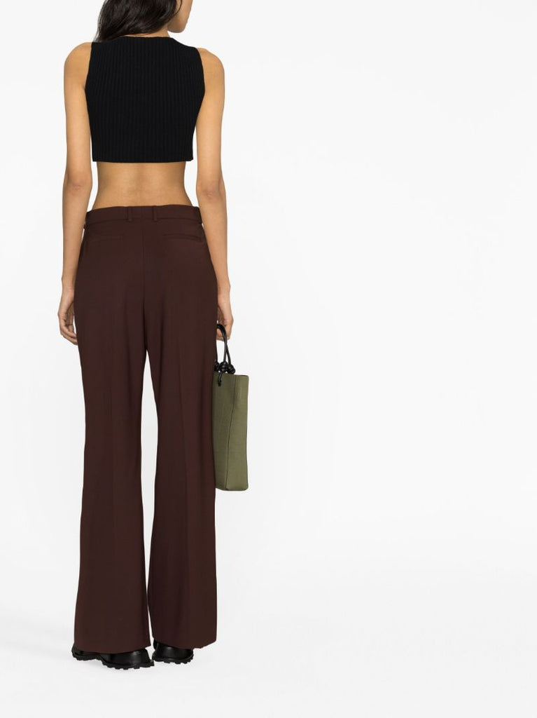 Black Knit Crop Top