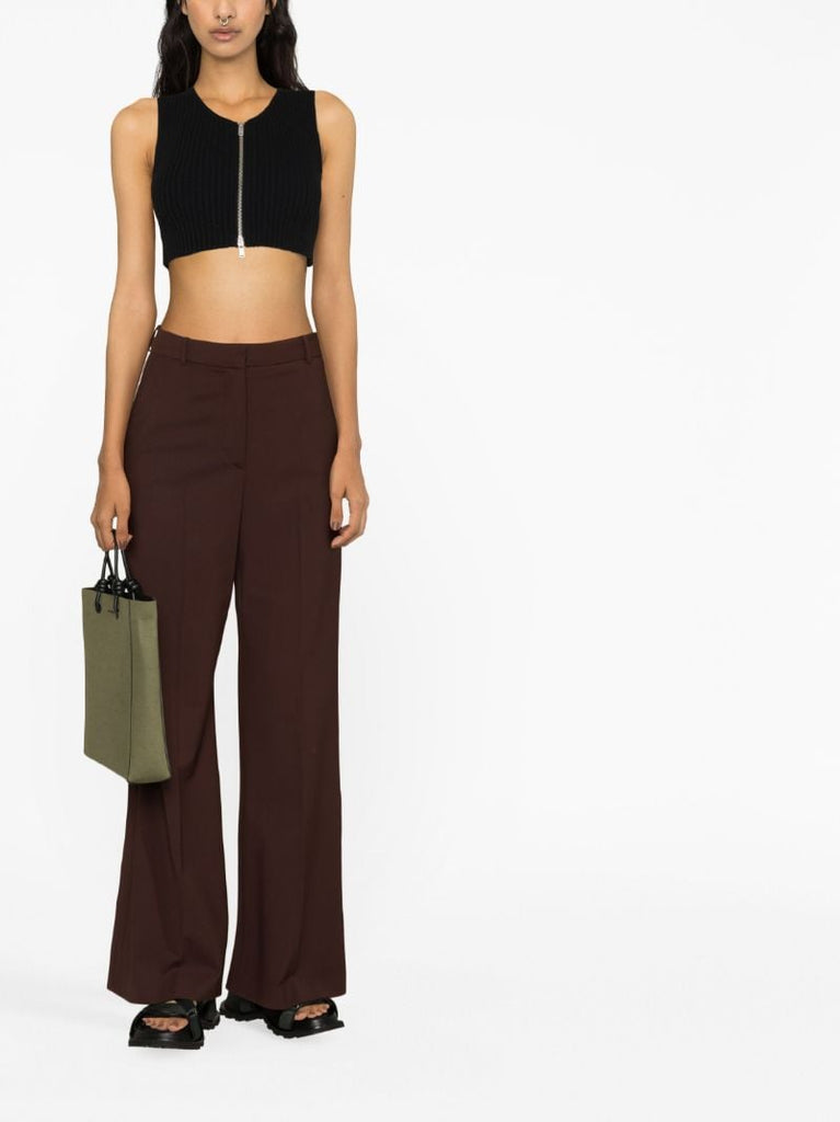 Black Knit Crop Top