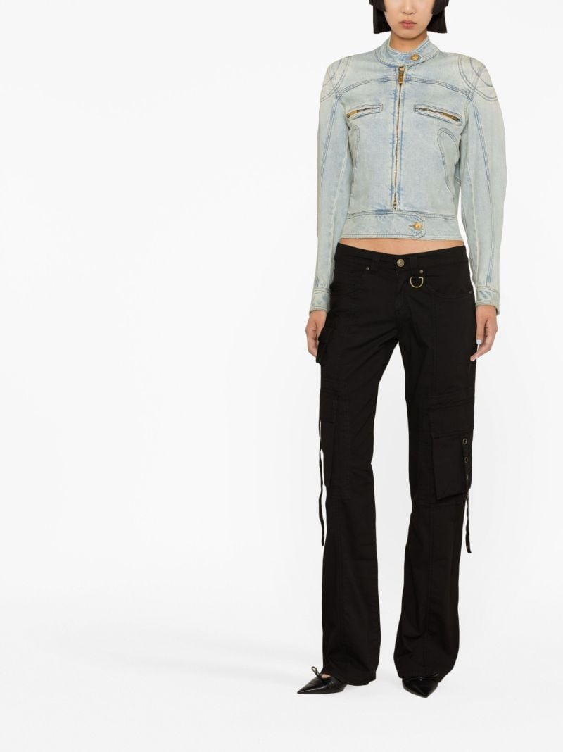 Black Straight Leg Cargo Trousers