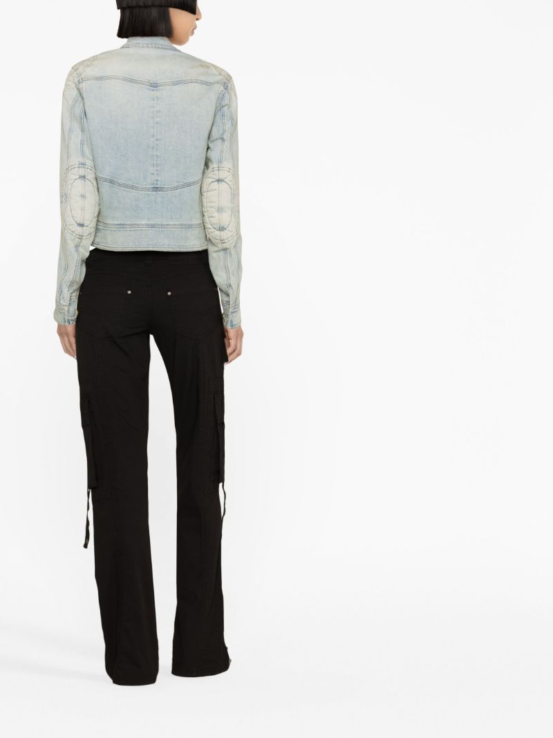 Black Straight Leg Cargo Trousers