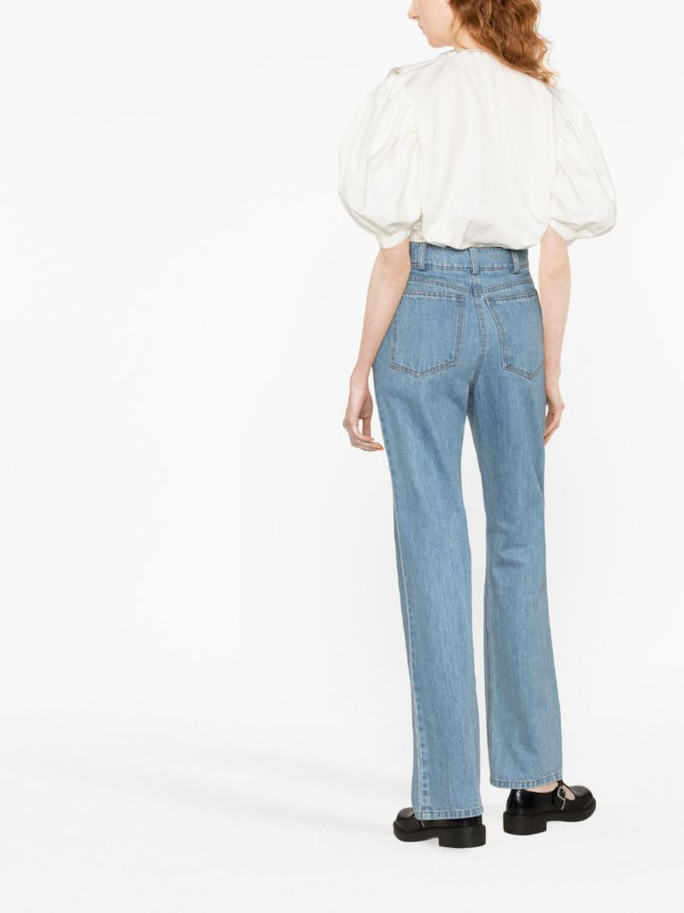 White Crystal Embellished Cropped Blouse