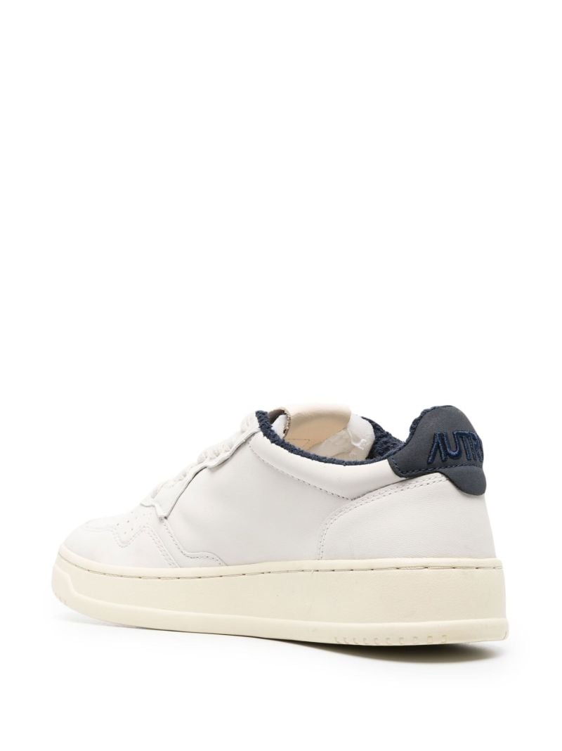 White Medalist Leather Sneakers