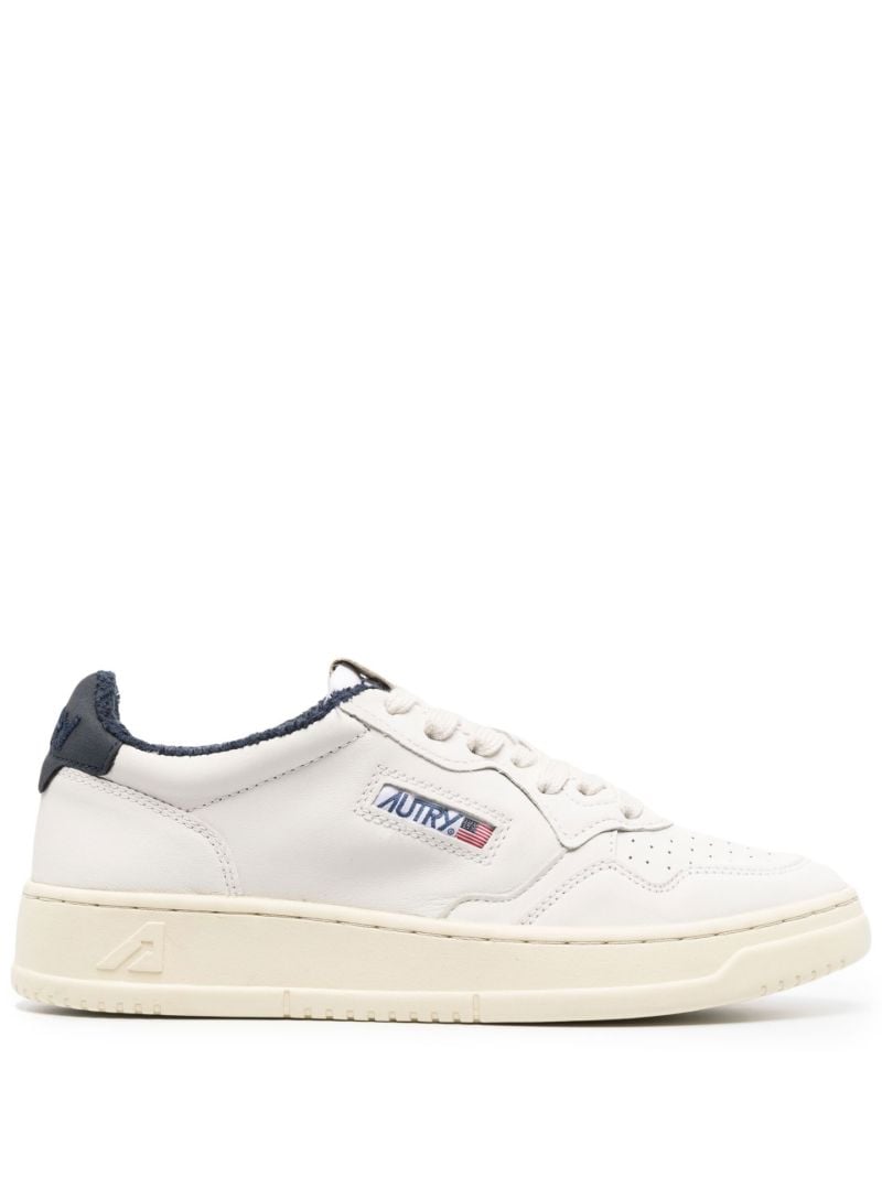 White Medalist Leather Sneakers