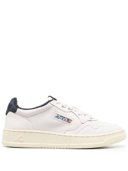 White Medalist Leather Sneakers