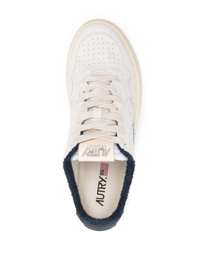 White Medalist Leather Sneakers