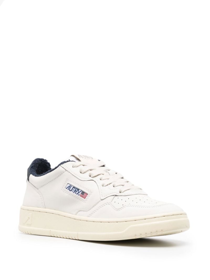 White Medalist Leather Sneakers