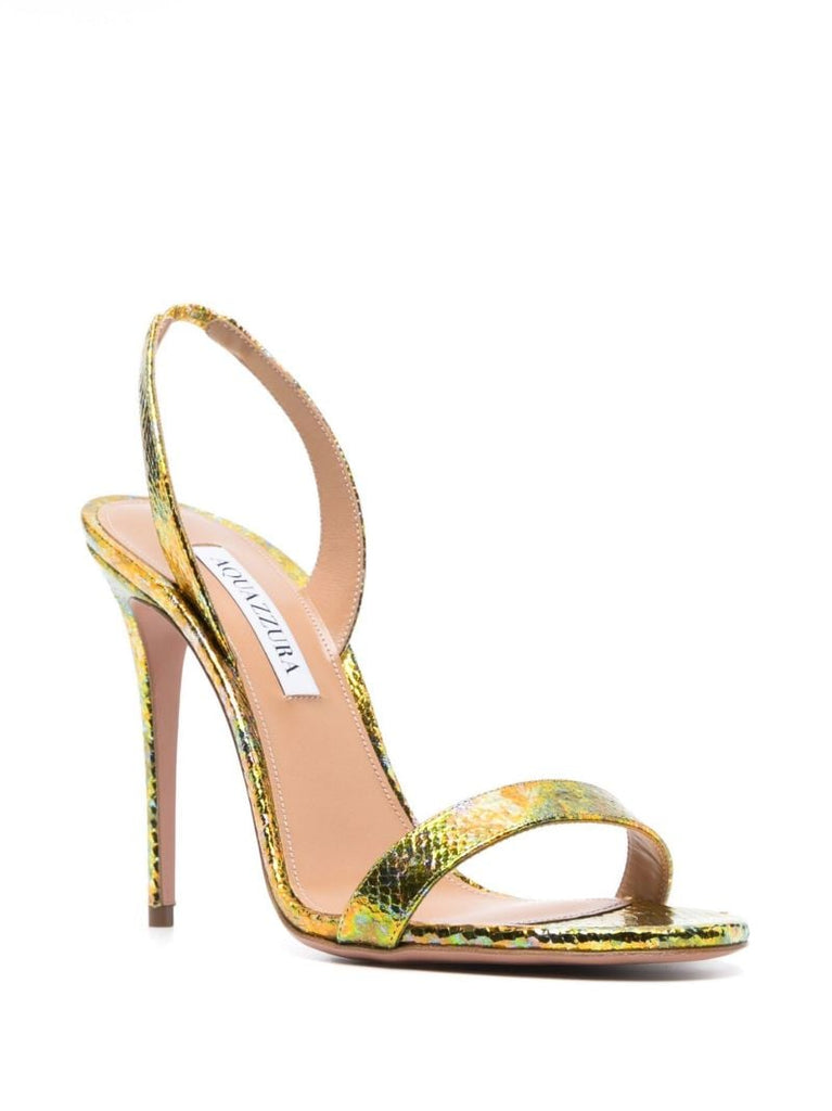 Green So Nude 105 Leather Sandals