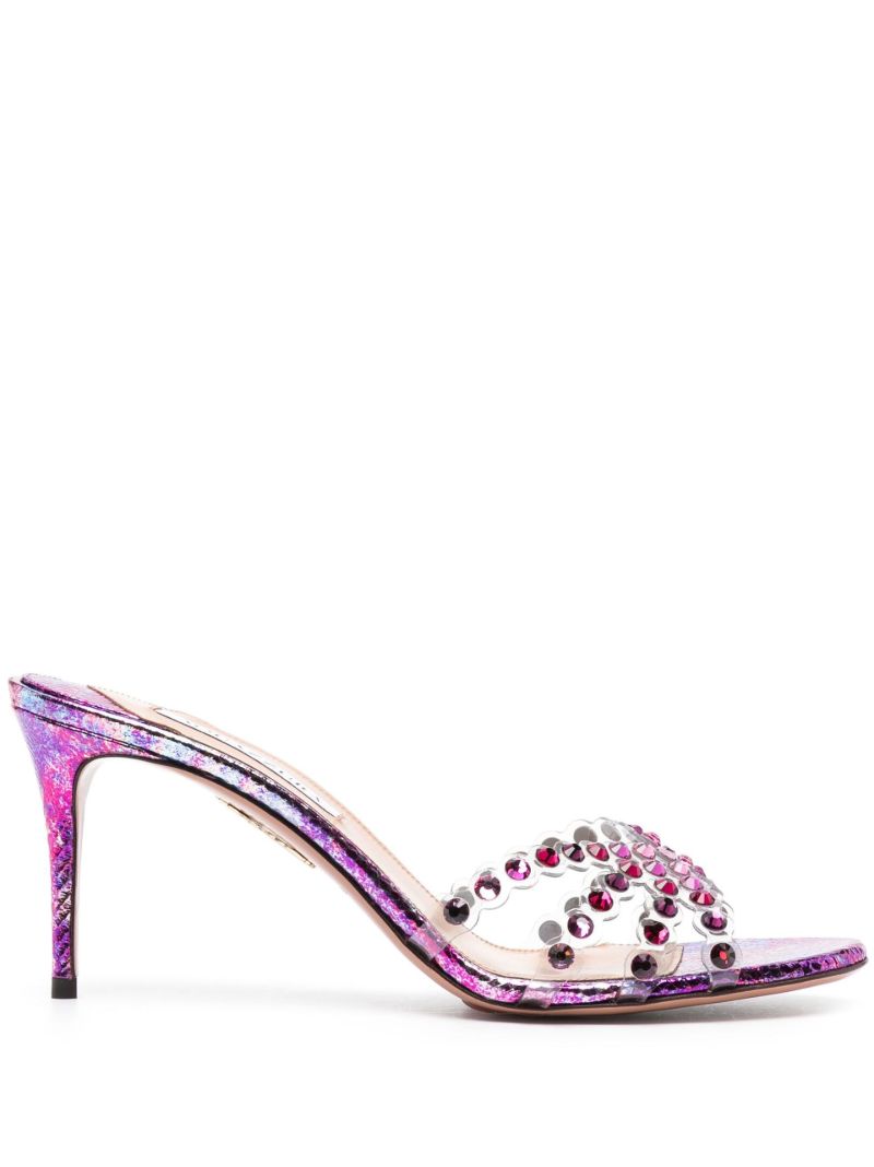 Pink Tequila 75 Plexi Leather Mules