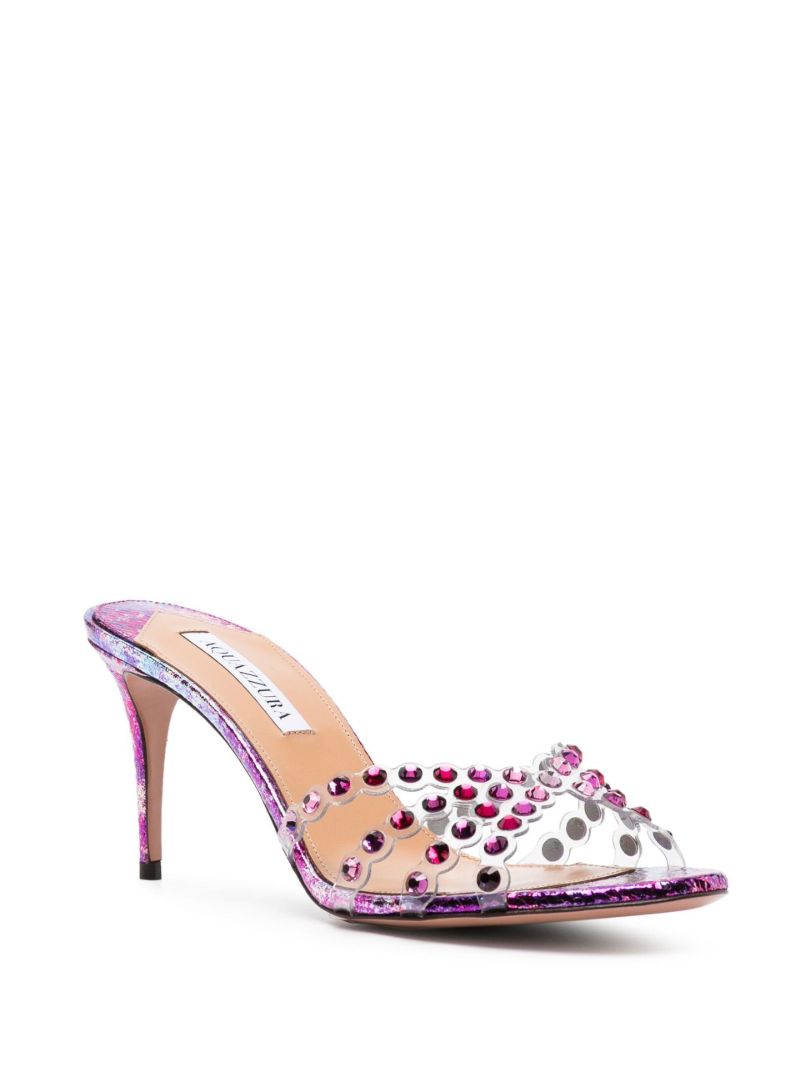 Pink Tequila 75 Plexi Leather Mules