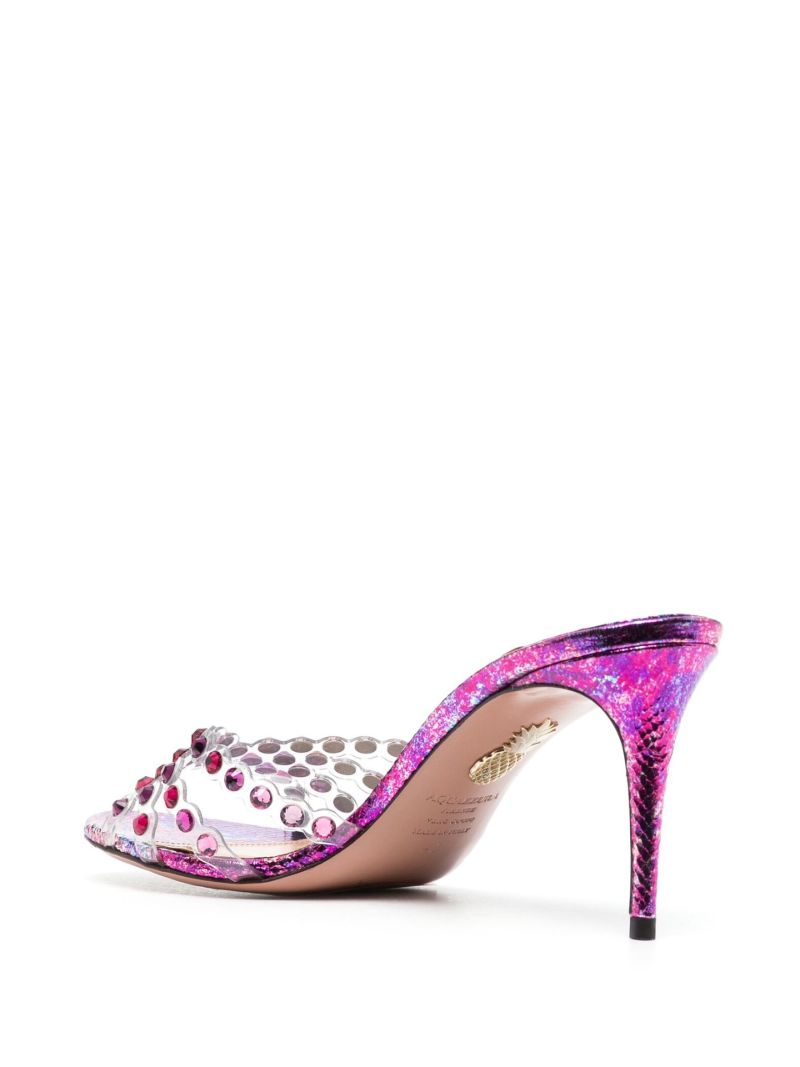 Pink Tequila 75 Plexi Leather Mules