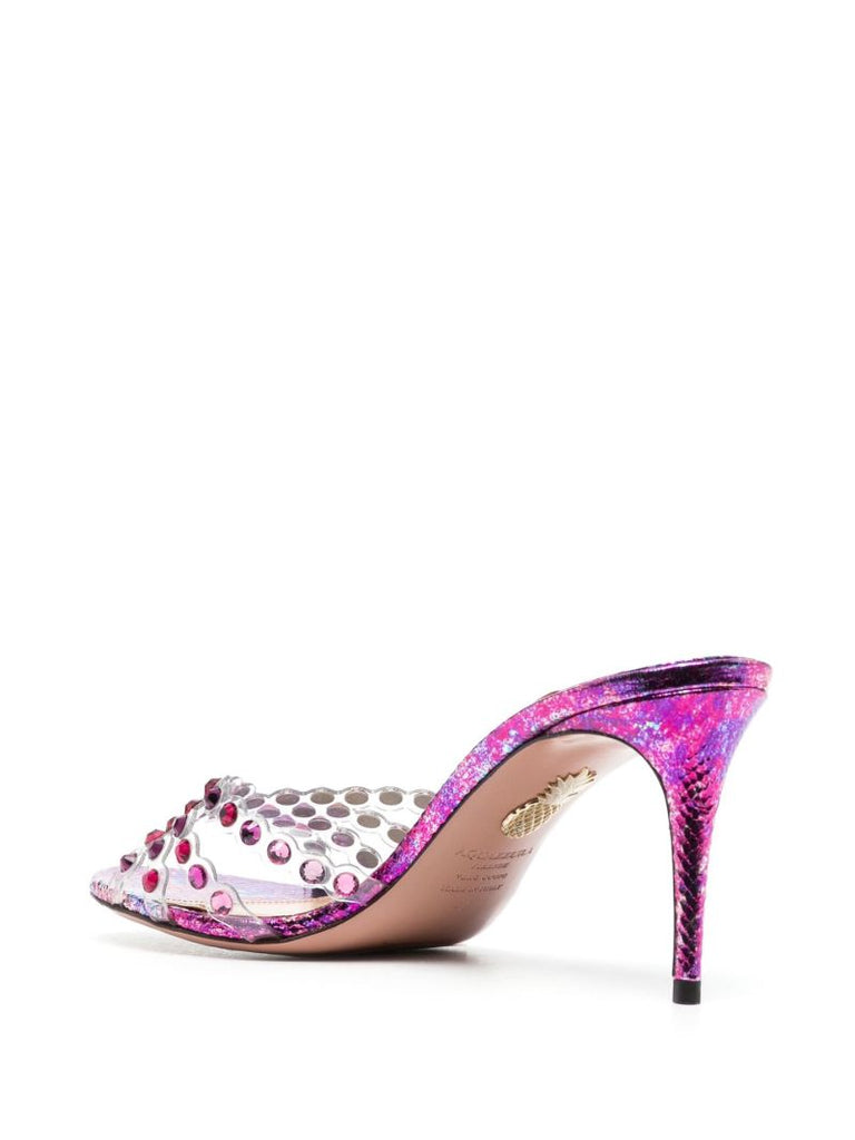 Pink Tequila 75 Plexi Leather Mules