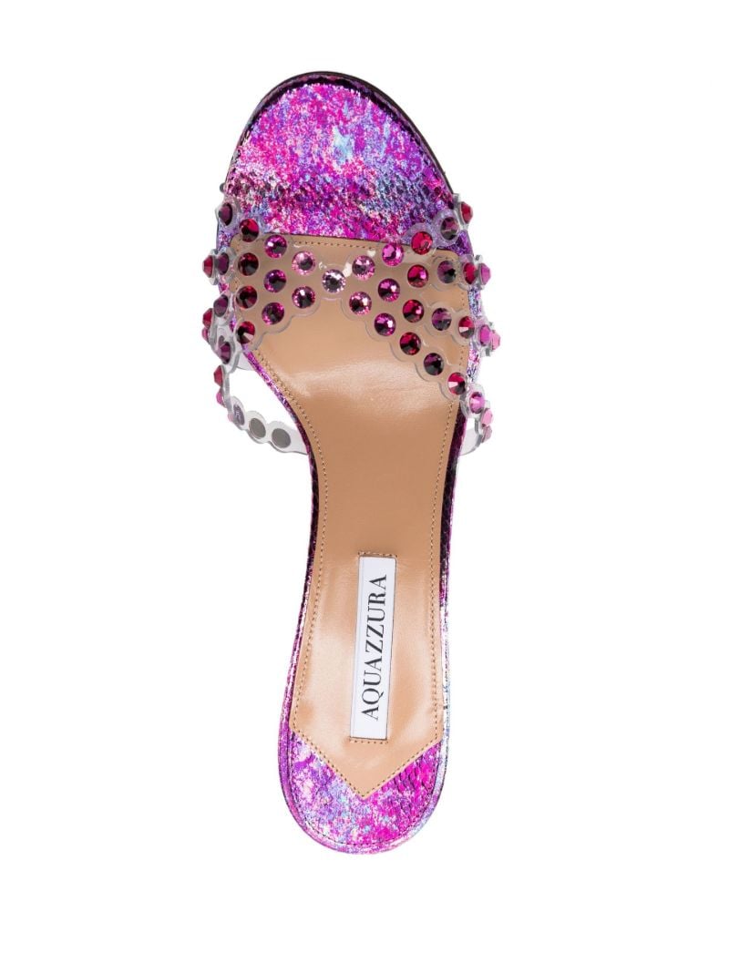 Pink Tequila 75 Plexi Leather Mules