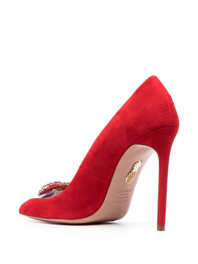 Red Love Me 105 Suede Pumps