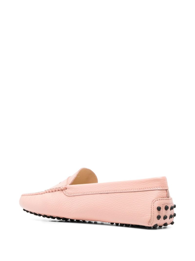 Pink Gommino Leather Loafers