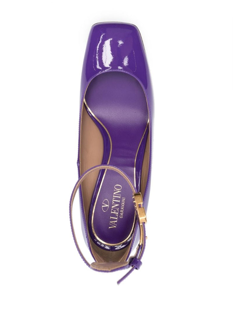 Purple Tan-go 60 Patent Leather Pumps
