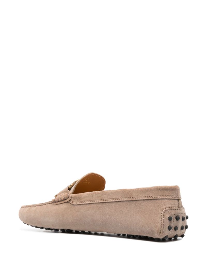 Neutral Kate Gommino Suede Loafers